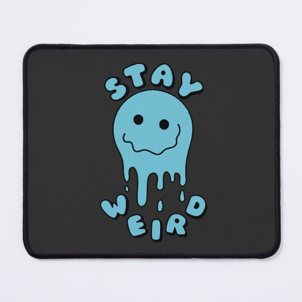 Item preview, STAY WEIRD Drippy Psychedelic Smiley Face Blue designed and sold by everything4eva.