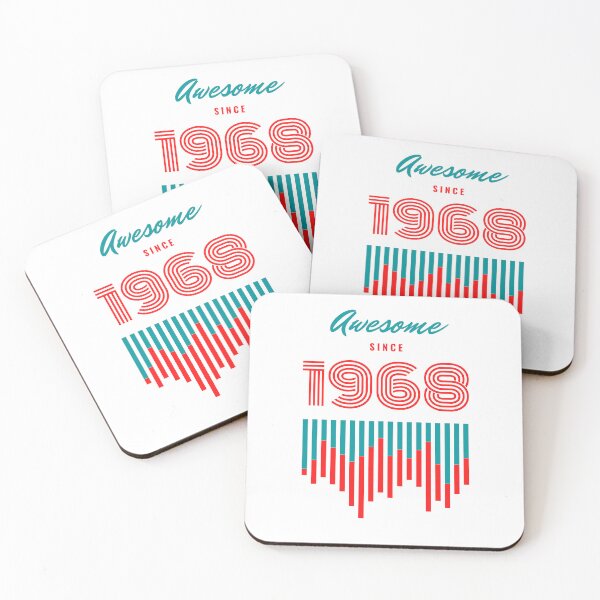 Item preview, Awesome since 1968 , 54th birthday graphic design designed and sold by Tshepomuza.