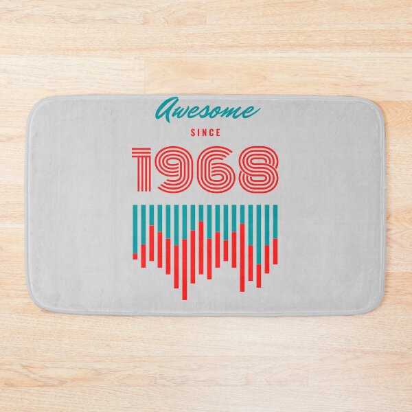 Item preview, Awesome since 1968 , 54th birthday graphic design designed and sold by Tshepomuza.