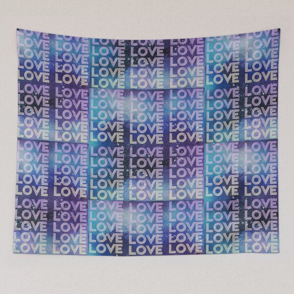 Item preview, love,repeatedly Lettering,purple,various colored painting,blue designed and sold by zzzozzo.