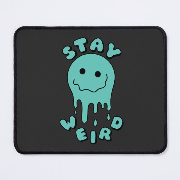 Item preview, STAY WEIRD Drippy Psychedelic Smiley Face Blue designed and sold by everything4eva.