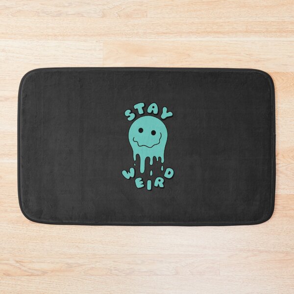 Item preview, STAY WEIRD Drippy Psychedelic Smiley Face Blue designed and sold by everything4eva.