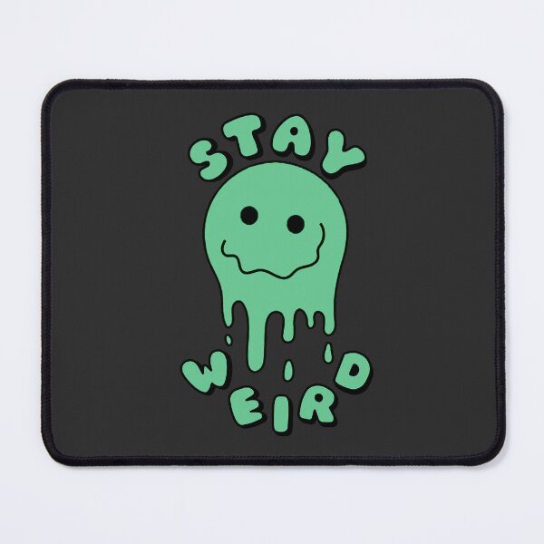 Item preview, STAY WEIRD Drippy Psychedelic Smiley Face Green designed and sold by everything4eva.