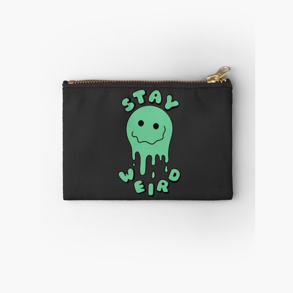Item preview, STAY WEIRD Drippy Psychedelic Smiley Face Green designed and sold by everything4eva.