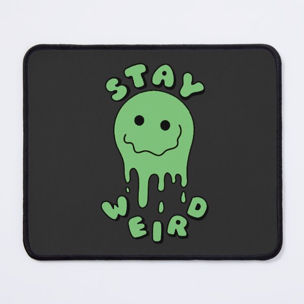 Item preview, STAY WEIRD Drippy Psychedelic Smiley Face Green designed and sold by everything4eva.