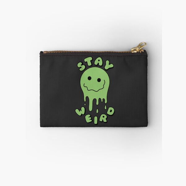 Item preview, STAY WEIRD Drippy Psychedelic Smiley Face Green designed and sold by everything4eva.