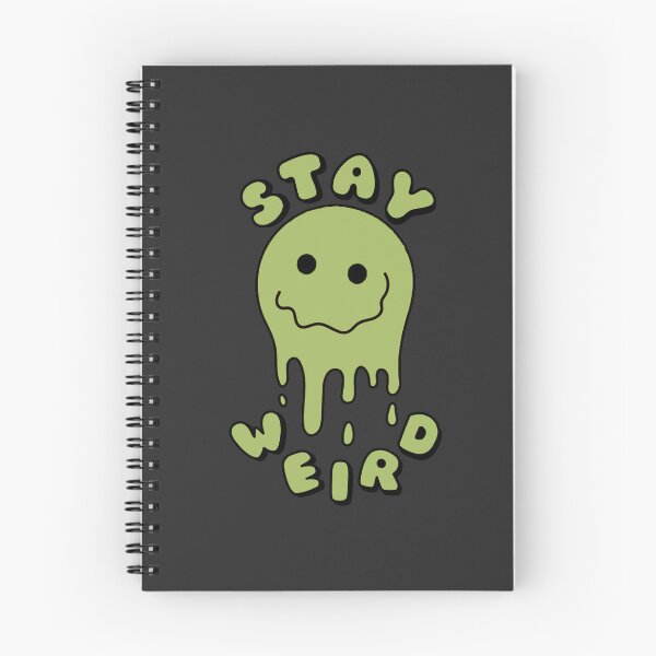 Item preview, STAY WEIRD Drippy Psychedelic Smiley Face Green designed and sold by everything4eva.
