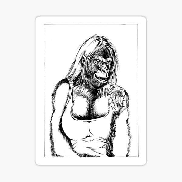Gorilla Girl Sticker