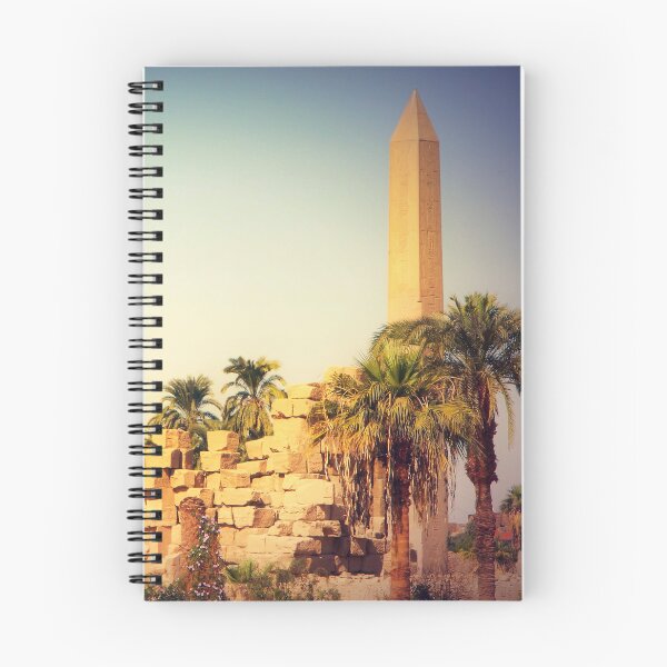 Item preview, Unusual view of Karnak temple in Luxor, obelisks, flowers and palm trees, ancient Egypt photography, Egyptian temples designed and sold by art-of-egypt.