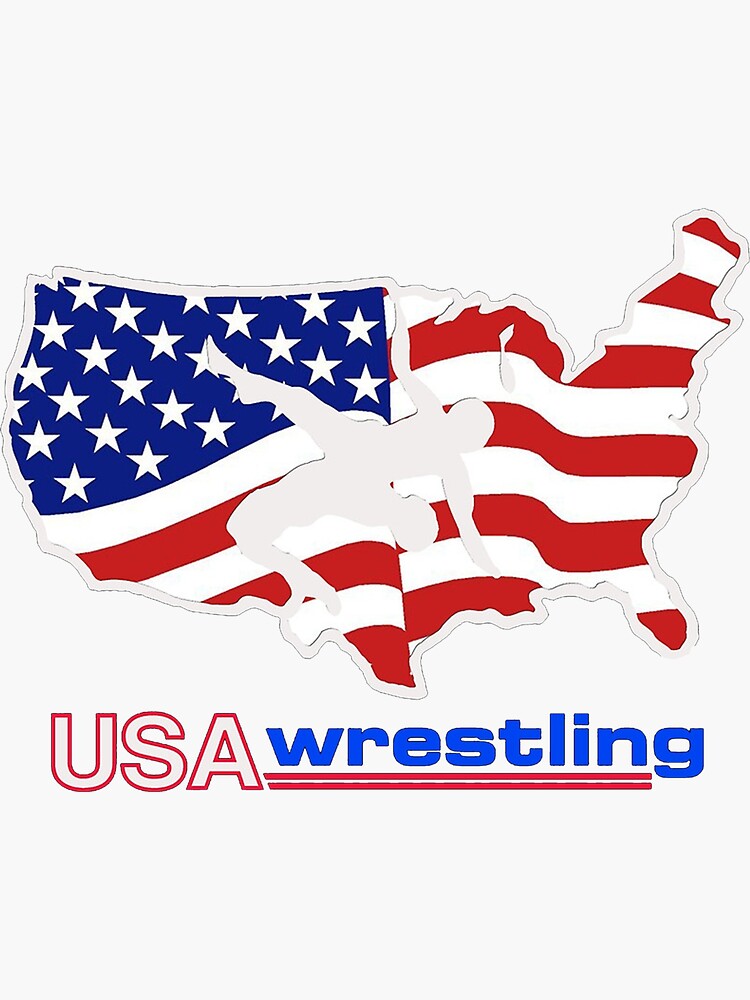 "Terrific USA Wrestling Design" Sticker for Sale by pivodiama Redbubble