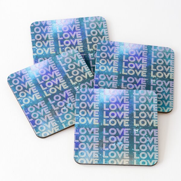 Item preview, love,repeatedly Lettering,purple,various colored painting,blue designed and sold by zzzozzo.
