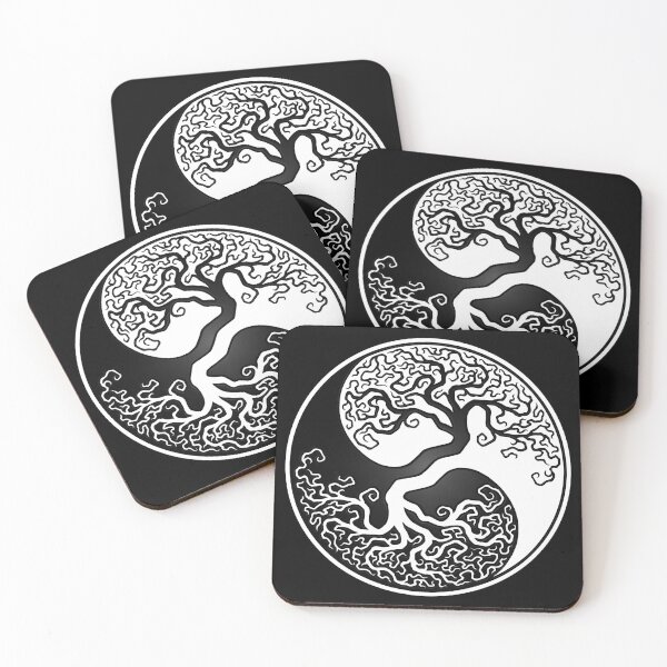 Item preview, White and Black Tree of Life Yin Yang designed and sold by JeffBartels.