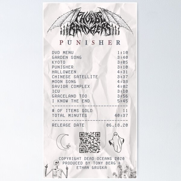 Artikel-Vorschau von Phoebe Bridgers - Punisher Albumquittung, designt und verkauft von etherealvibes.