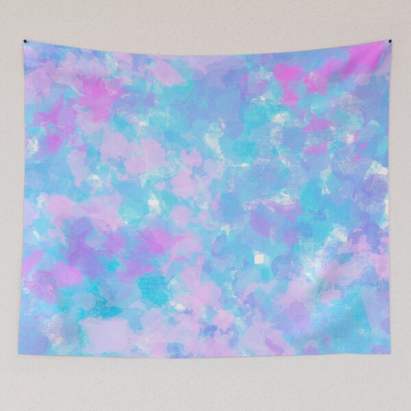 Item preview, Blue and Lilac Brushstrokes of Paint Pattern - Modern Art designed and sold by theprintedclub.