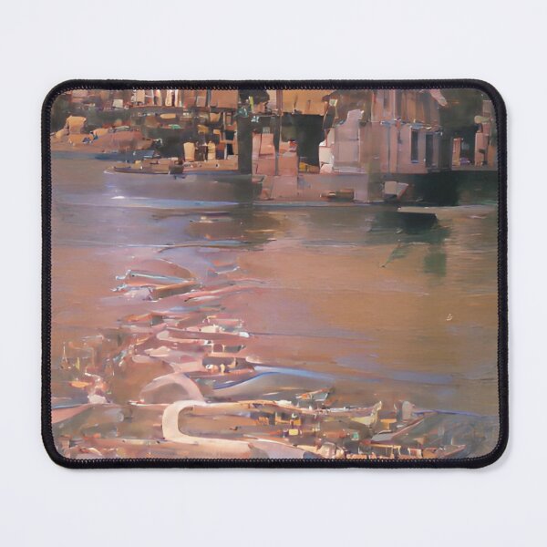 Item preview, Abstract Village Beyond The Water Gallery Wall Artwork designed and sold by NellVerde.
