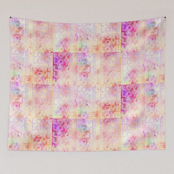 Item preview, love,repeatedly Lettering,purple,various colored painting designed and sold by zzzozzo.
