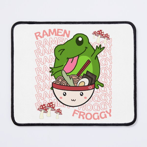 Item preview, Cute Cartoon Kawaii Frog eating Ramen Bowl | adorable Ramen noodles animals | Japanese Kawaii aesthetic | Kawaii Ramen Frog | Froggy Ramen | Chibi kawaii frog and mushrooms designed and sold by Saffire6.