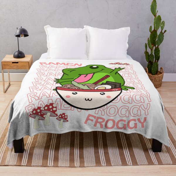 Item preview, Cute Cartoon Kawaii Frog eating Ramen Bowl | adorable Ramen noodles animals | Japanese Kawaii aesthetic | Kawaii Ramen Frog | Froggy Ramen | Chibi kawaii frog and mushrooms designed and sold by Saffire6.