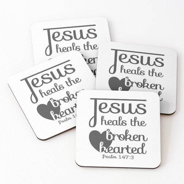 Item preview, Christian Design - Jesus heals the broken hearted - Psalm 147 3 designed and sold by simplydesignart.