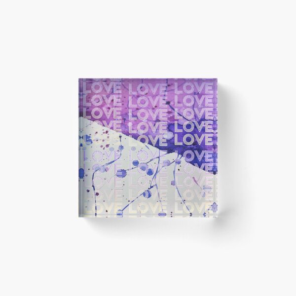 Item preview, love,repeatedly Lettering,purple,various colored painting designed and sold by zzzozzo.