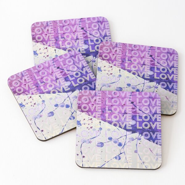Item preview, love,repeatedly Lettering,purple,various colored painting designed and sold by zzzozzo.