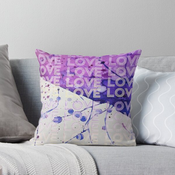 Aperçu de l'œuvre Amour, lettrage à plusieurs reprises, violet, peinture de différentes couleurs créée et vendue par zzzozzo.