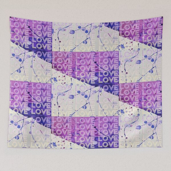 Item preview, love,repeatedly Lettering,purple,various colored painting designed and sold by zzzozzo.