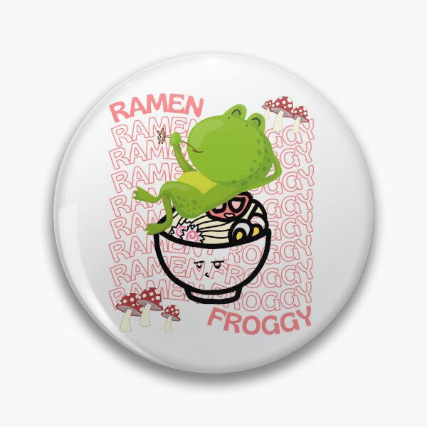Item preview, Cute Cartoon Kawaii Frog eating Ramen Bowl | adorable Ramen noodles animals | Japanese Kawaii aesthetic | Kawaii Ramen Frog | Froggy Ramen | Chibi kawaii frog and mushrooms designed and sold by Saffire6.