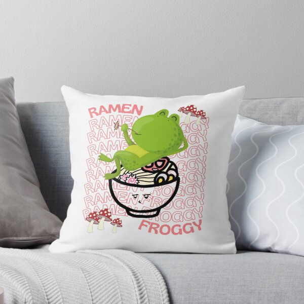 Item preview, Cute Cartoon Kawaii Frog eating Ramen Bowl | adorable Ramen noodles animals | Japanese Kawaii aesthetic | Kawaii Ramen Frog | Froggy Ramen | Chibi kawaii frog and mushrooms designed and sold by Saffire6.