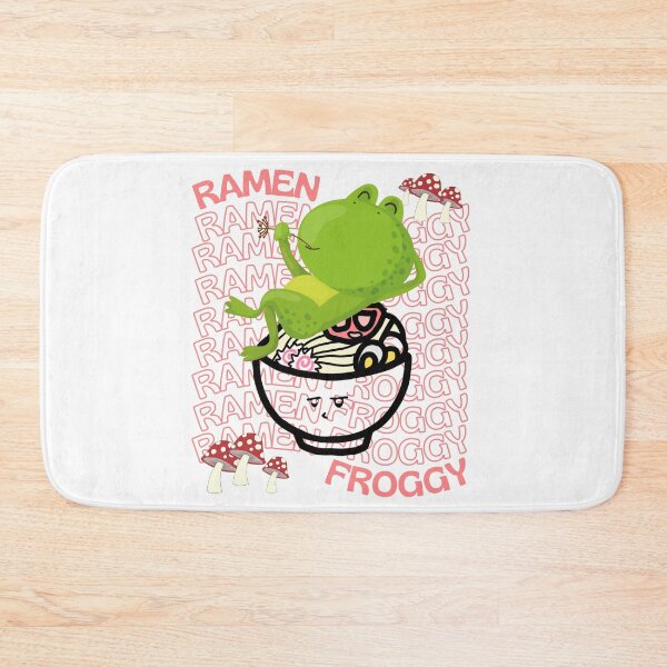 Item preview, Cute Cartoon Kawaii Frog eating Ramen Bowl | adorable Ramen noodles animals | Japanese Kawaii aesthetic | Kawaii Ramen Frog | Froggy Ramen | Chibi kawaii frog and mushrooms designed and sold by Saffire6.