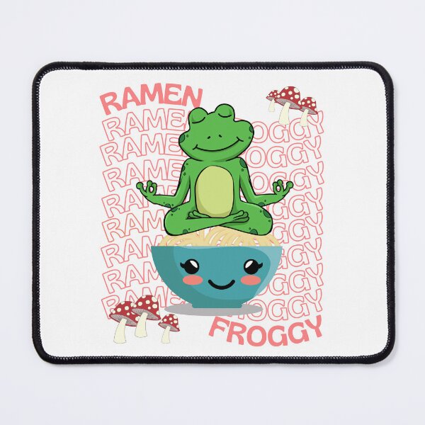 Item preview, Cute Cartoon Kawaii Frog eating Ramen Bowl | adorable Ramen noodles animals | Japanese Kawaii aesthetic | Kawaii Ramen Frog | Froggy Ramen | Chibi kawaii frog and mushrooms designed and sold by Saffire6.
