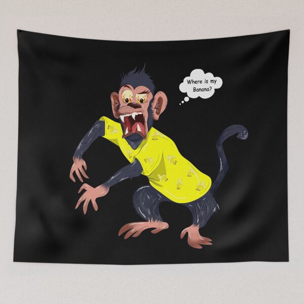 Item preview, Crazy Monkey - Where is my Banana? designed and sold by Mariia Berezhna.