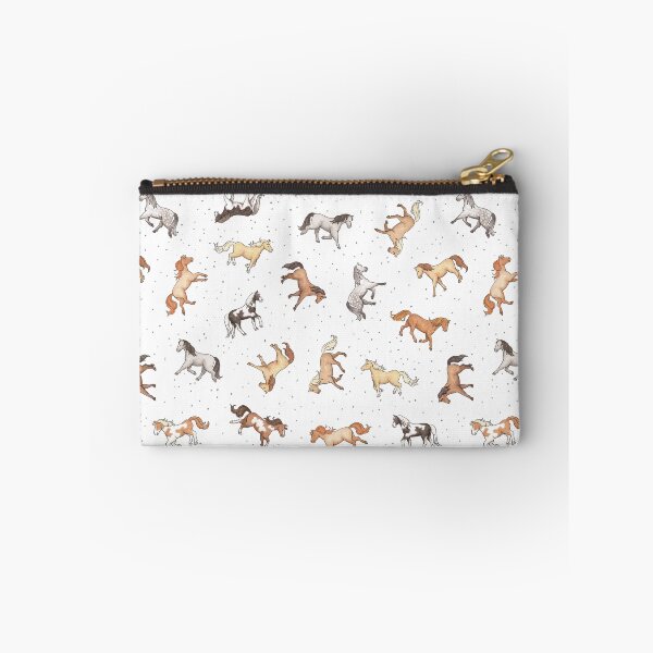 Item preview, Scattered Horses spotty on white pattern designed and sold by HazelFisher.