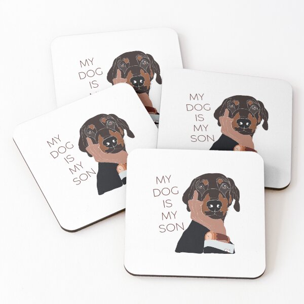 Item preview, Show your love for the beloved cartoon dog Courage the Cowardly Dog with our funny t-shirts for women. Featuring the message "My dog is my son", it's the perfect way to show your love for your dog. designed and sold by SERGEY OVCHARUK.
