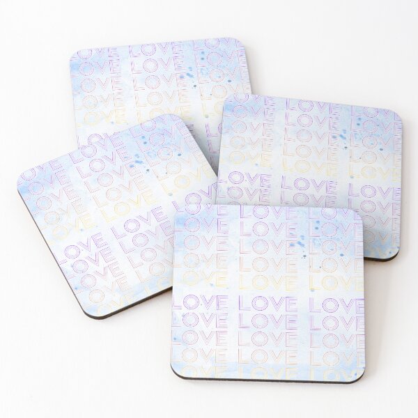 Item preview, love,repeatedly Lettering,purple,various colored painting designed and sold by zzzozzo.