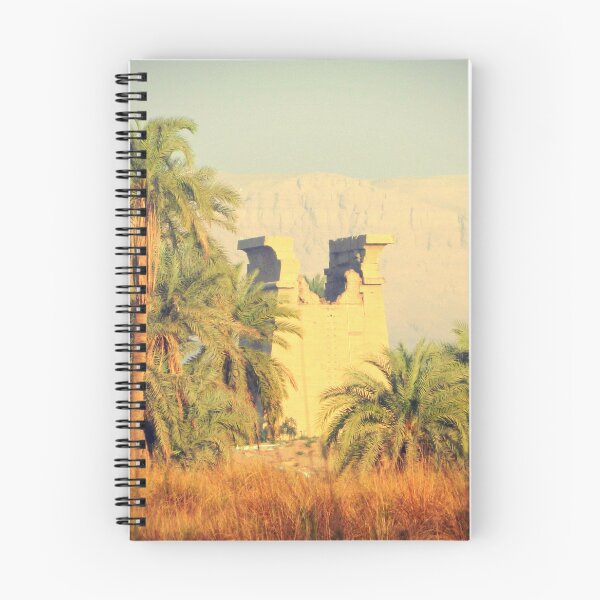 Item preview, Unusual view of Karnak Temple in Luxor, East view, Gate of Ramses II, palm trees, hypostyle hall and pylon, ancient Egypt photography, Egyptian temples designed and sold by art-of-egypt.