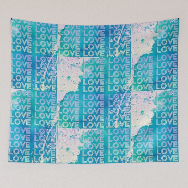 Item preview, love,repeatedly Lettering,purple,various colored painting designed and sold by zzzozzo.