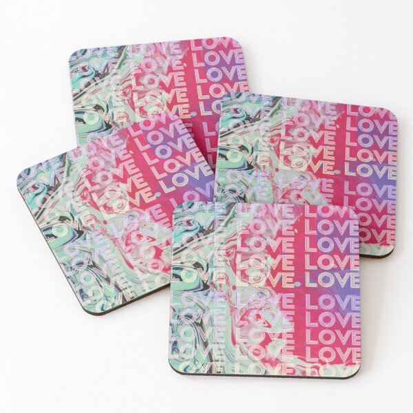 Item preview, love,repeatedly Lettering,purple,various colored painting designed and sold by zzzozzo.