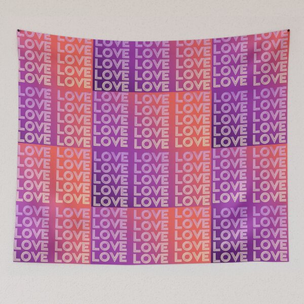 Item preview, love,repeatedly Lettering,purple,various colored painting designed and sold by zzzozzo.