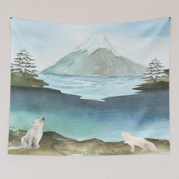 Item preview, Winter Snow Mountain Lone Wolf Nature designed and sold by Sagittarius-Lin.