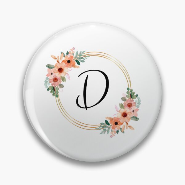 Artikelvorschau, Monogrammbuchstabe D | Koralle Blumenmuster entworfen und verkauft von JustSeasons.