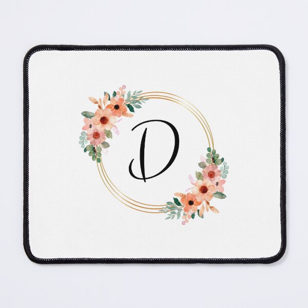 Item preview, Monogram Letter D | Coral Floral Design designed and sold by JustSeasons.