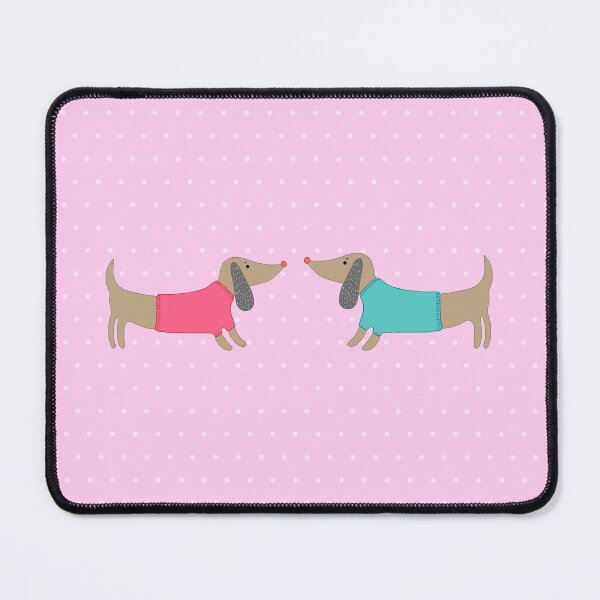 Item preview, Cute dogs in love with dots in pink background designed and sold by bigmoments.
