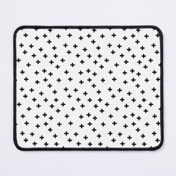 Item preview, Black hand drawn pluses pattern on white designed and sold by bigmoments.