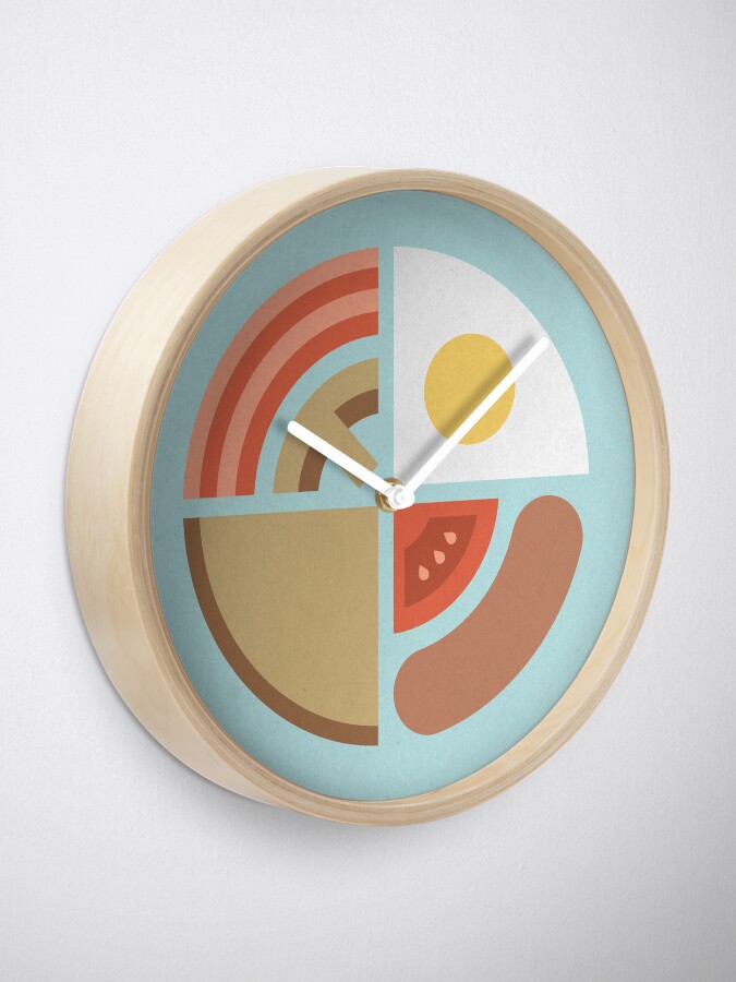 Thumbnail 1 of 4, Clock, Breakfast 'Time' designed and sold by thepapercrane.