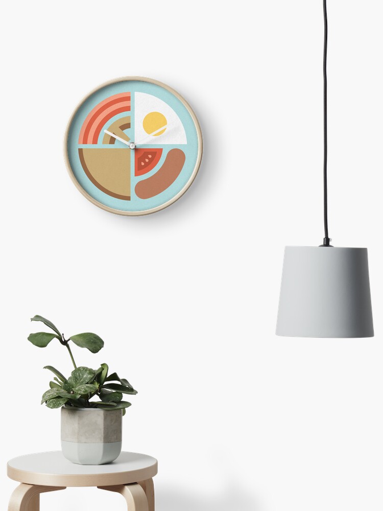 Thumbnail 2 of 4, Clock, Breakfast 'Time' designed and sold by thepapercrane.