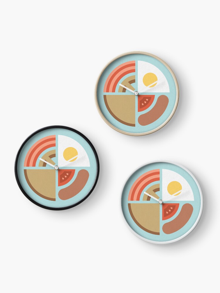 Thumbnail 3 of 4, Clock, Breakfast 'Time' designed and sold by thepapercrane.