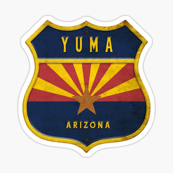 "Yuma Arizona flags crest design" Sticker for Sale by Rocky2018 Redbubble