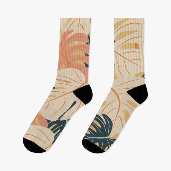 Item preview, monstera leaves pattern in modern boho style  designed and sold by LerieArtStudio.