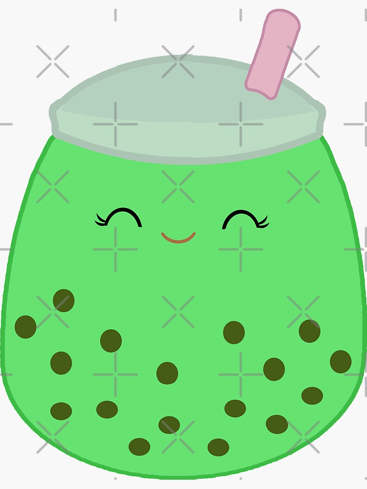 "Sevda Green Boba Tea Squishmallow " Sticker for Sale by xaritha